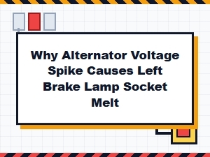 Why Alternator Voltage Spike Causes Brake Lamp Socket Melt